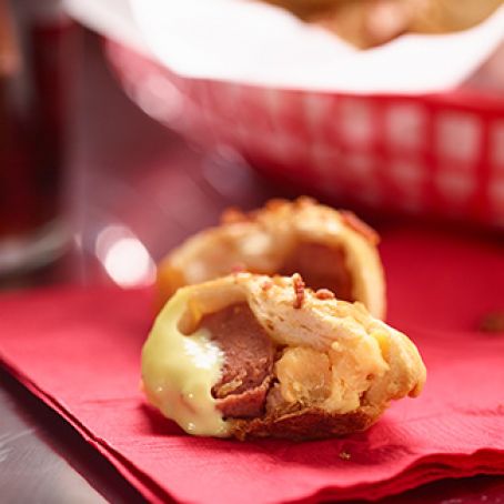 BACON & BISCUIT WRAPPED CHEESE DOG